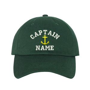 Captain Custom Embroidered Personalized CAPTAIN Dad Hat Add your Name Baseball Cap Customize your hats