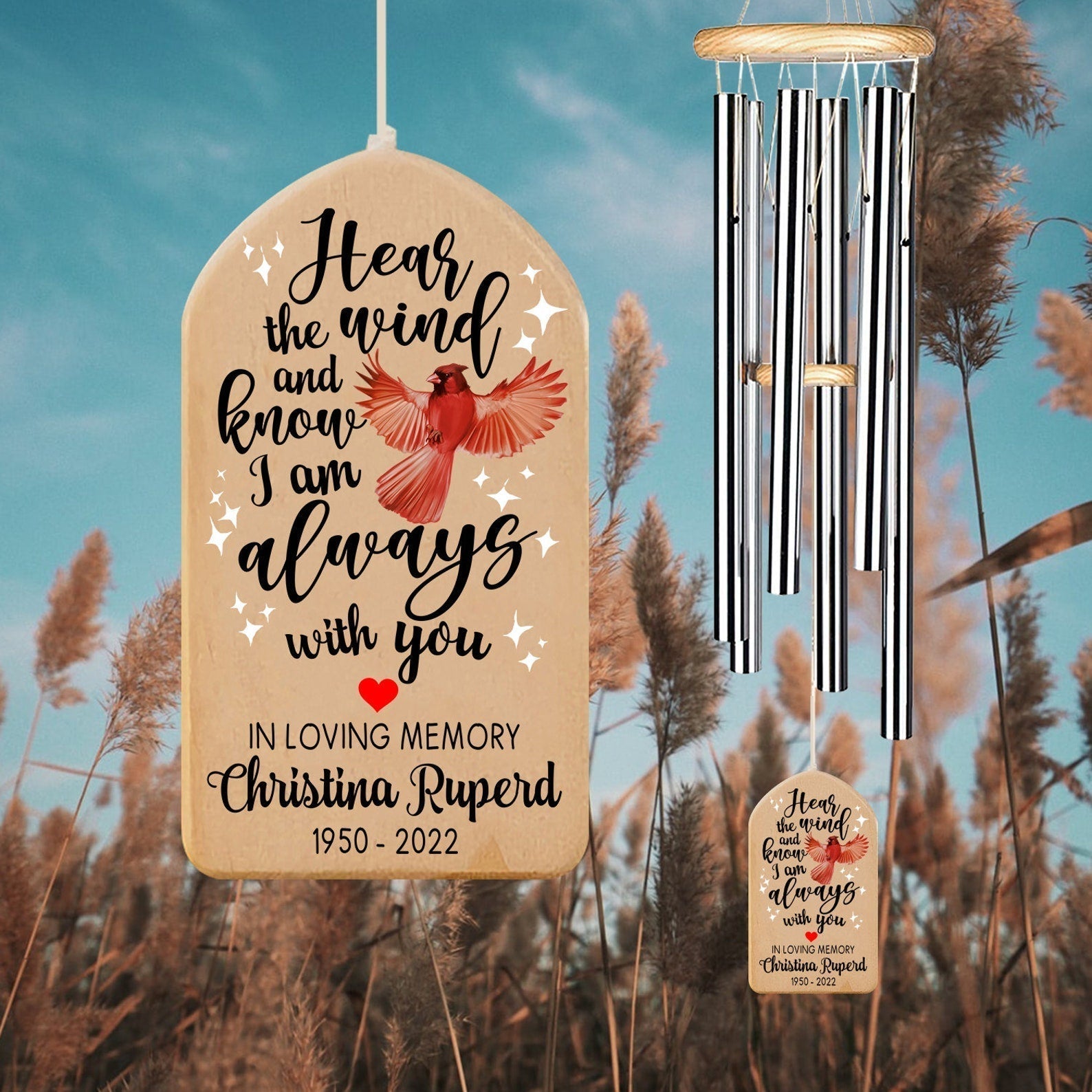 Hear The Wind And Know I Am Always With You, Red Cardinal Wind Chime Custom Sympathy, Gift for Mother Condolence Gift Loss Of Mom Dad Bro Sis il_1588xN.3826345132_9p2k_eed42a4c-cf41-49cf-9b56-9a00933244ac.jpg