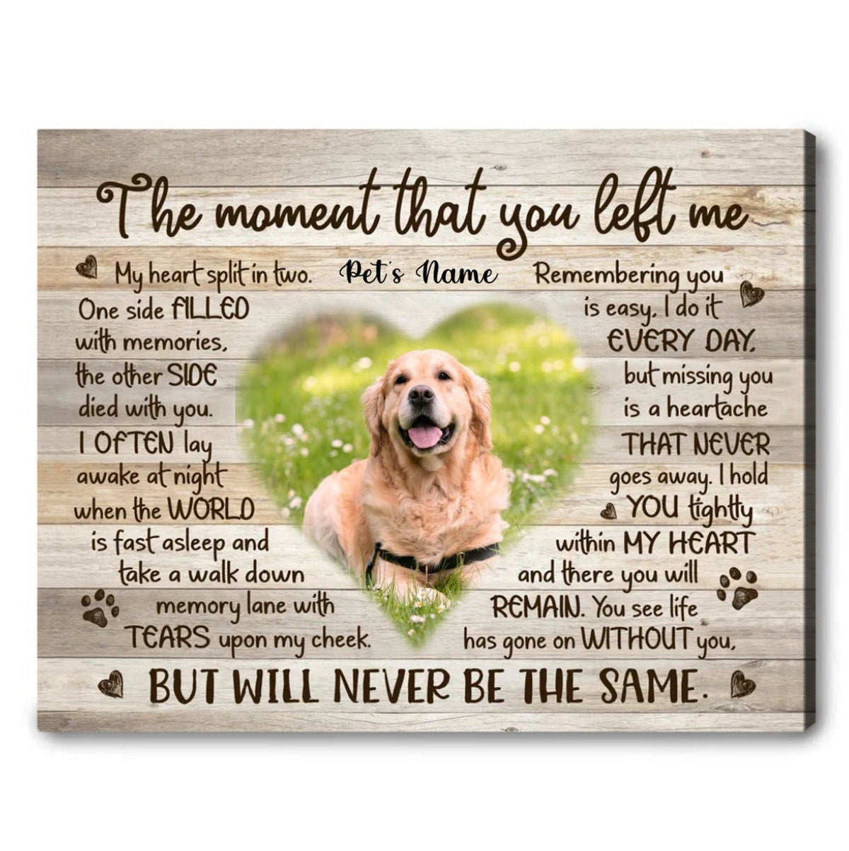 Custom Photo Pet Memorial Canvas, Dog Passed Away Gift, Pets In Remembrance, Cat Memorial Gift, Pet Loss Gifts, Loss of Dog Gift, Dog Canvas il_1588xN.4551148365_8gz1_1.jpg