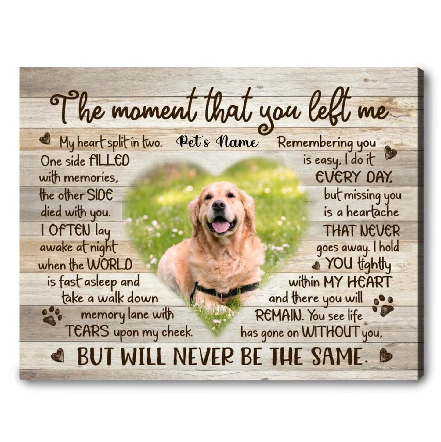 Custom Photo Pet Memorial Canvas, Dog Passed Away Gift, Pets In Remembrance, Cat Memorial Gift, Pet Loss Gifts, Loss of Dog Gift, Dog Canvas il_1588xN.4551148365_8gz1_1.jpg