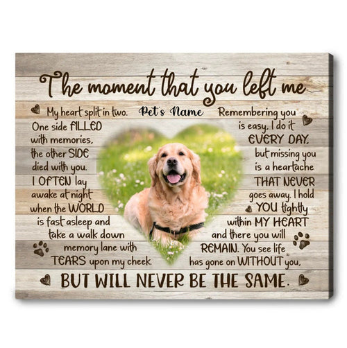 Custom Photo Pet Memorial Canvas, Dog Passed Away Gift, Pets In Remembrance, Cat Memorial Gift, Pet Loss Gifts, Loss of Dog Gift, Dog Canvas il_1588xN.4551148365_8gz1_1.jpg