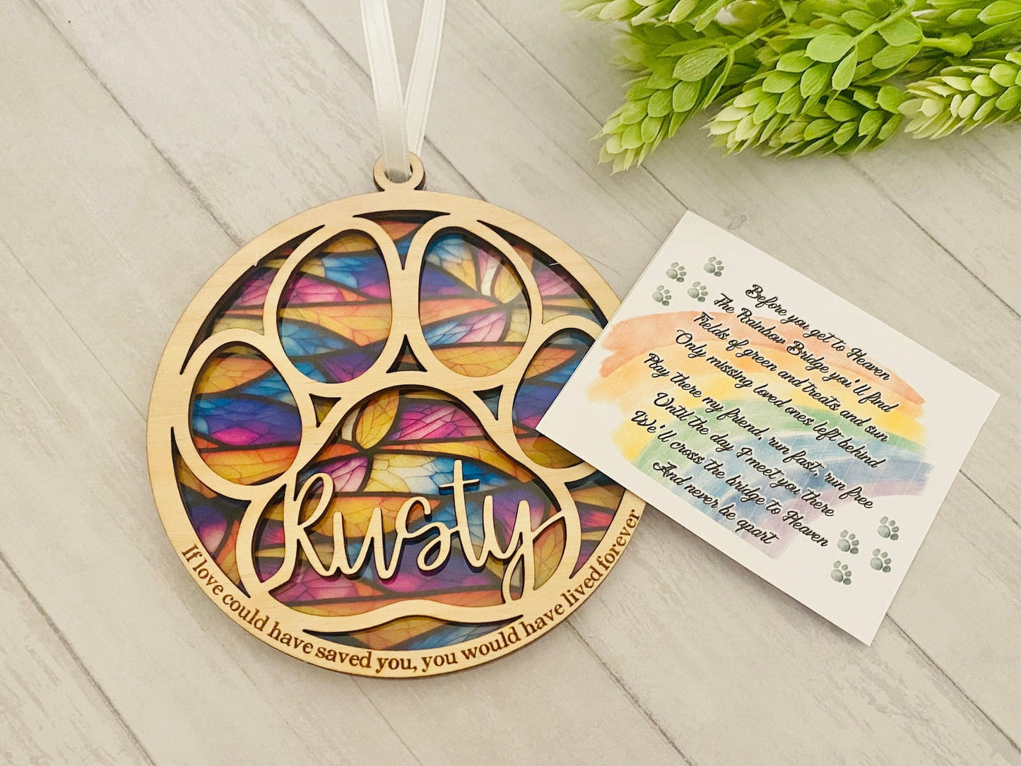 Suncatcher Paw Pet Memorial, Pet Remembrance, Loss of Pet Sympathy Gift il_1588xN.4962868624_i7bf.jpg