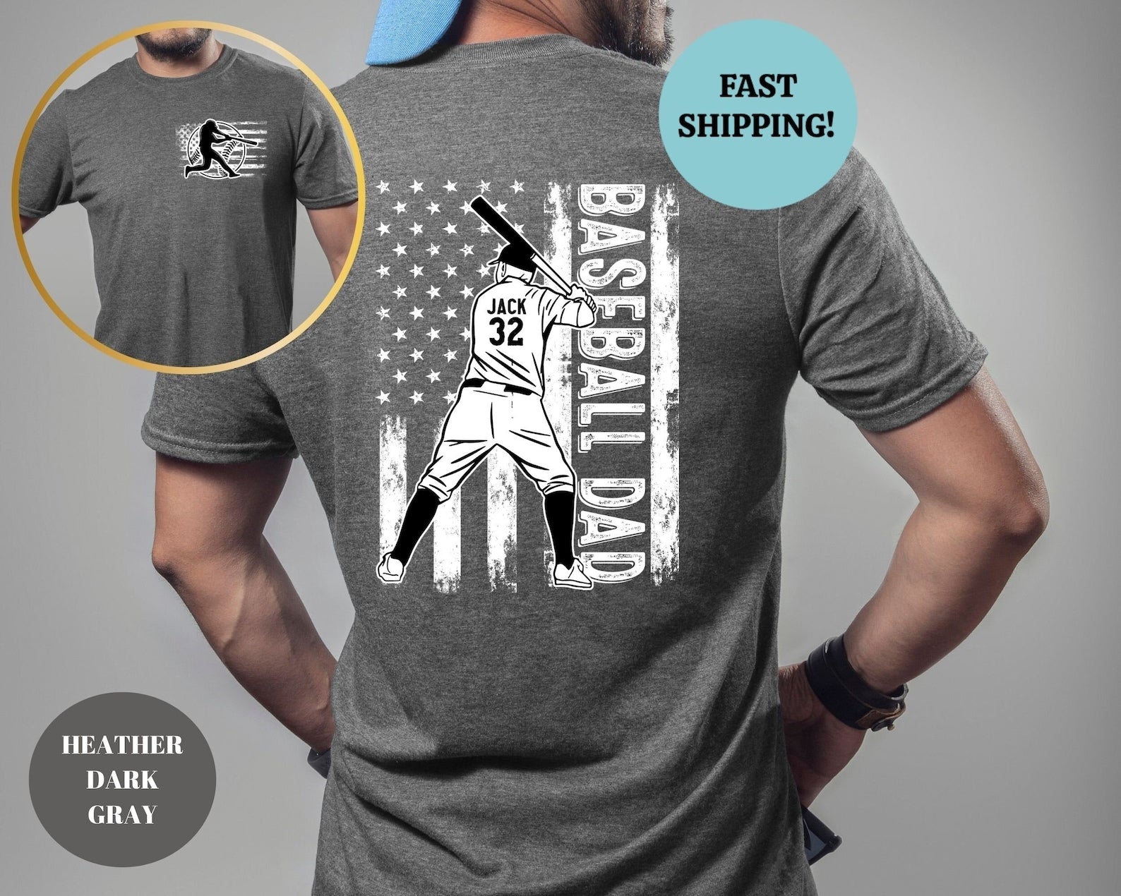 Personalized Baseball Dad Shirt, Baseball Gifts for Men, Gift for Dad, Personalized Dad Shirt, Fathers Day Gift, Fathers Day Shirt, Baseball il_1588xN.4964373394_k211.jpg