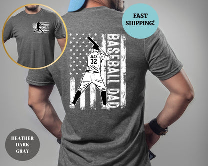Personalized Baseball Dad Shirt, Baseball Gifts for Men, Gift for Dad, Personalized Dad Shirt, Fathers Day Gift, Fathers Day Shirt, Baseball il_1588xN.4964373394_k211.jpg