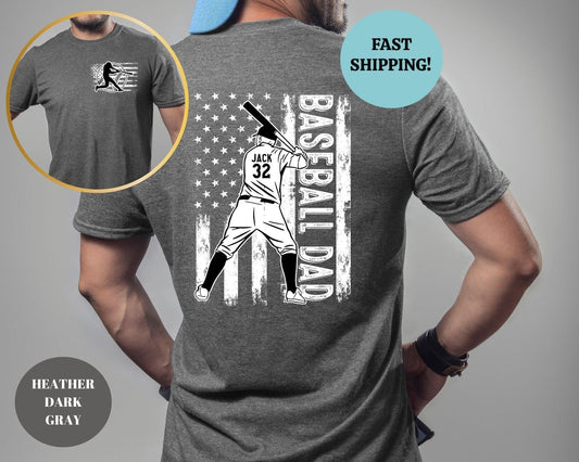Personalized Baseball Dad Shirt, Baseball Gifts for Men, Gift for Dad, Personalized Dad Shirt, Fathers Day Gift, Fathers Day Shirt, Baseball il_1588xN.4964373394_k211.jpg