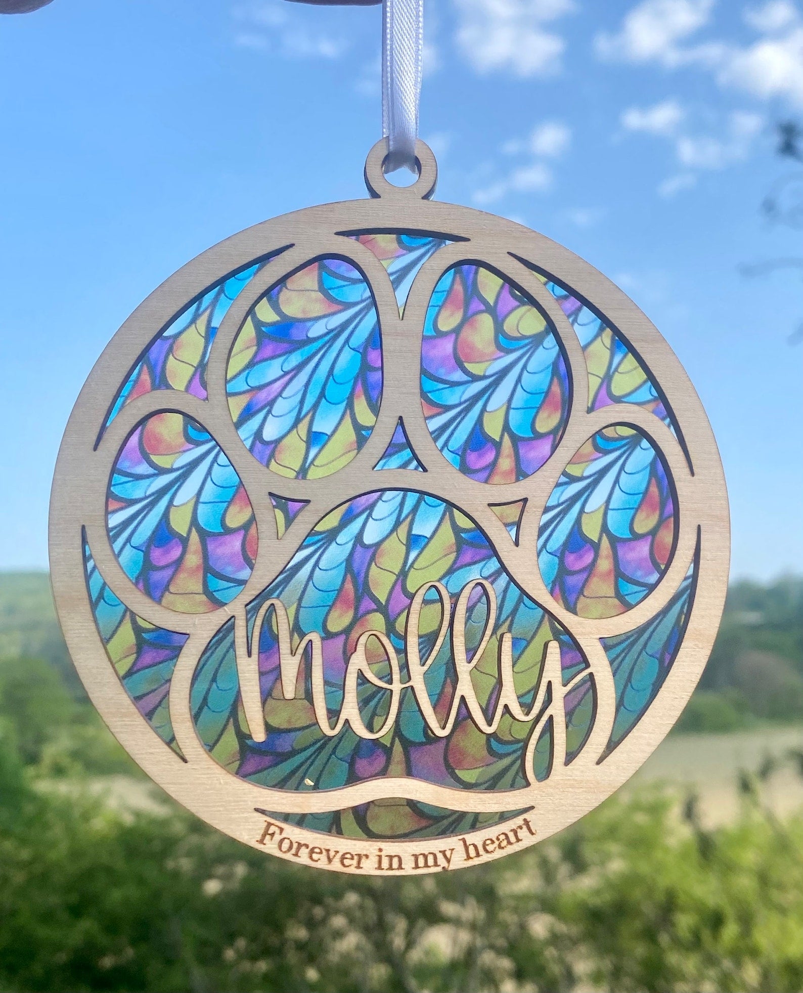 Suncatcher Paw Pet Memorial, Pet Remembrance, Loss of Pet Sympathy Gift il_1588xN.5011102881_mb1v.jpg