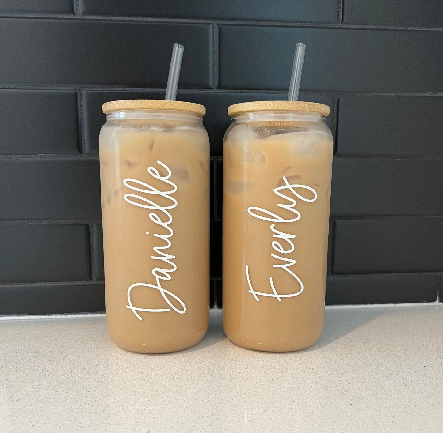 Personalized Iced Coffee Cup, 20oz Glass Cup, Custom Beer Can Glass with Lid and Straw, Bridesmaid Gift, Bridesmaid Proposal il_1588xN.5118078581_rukm.jpg