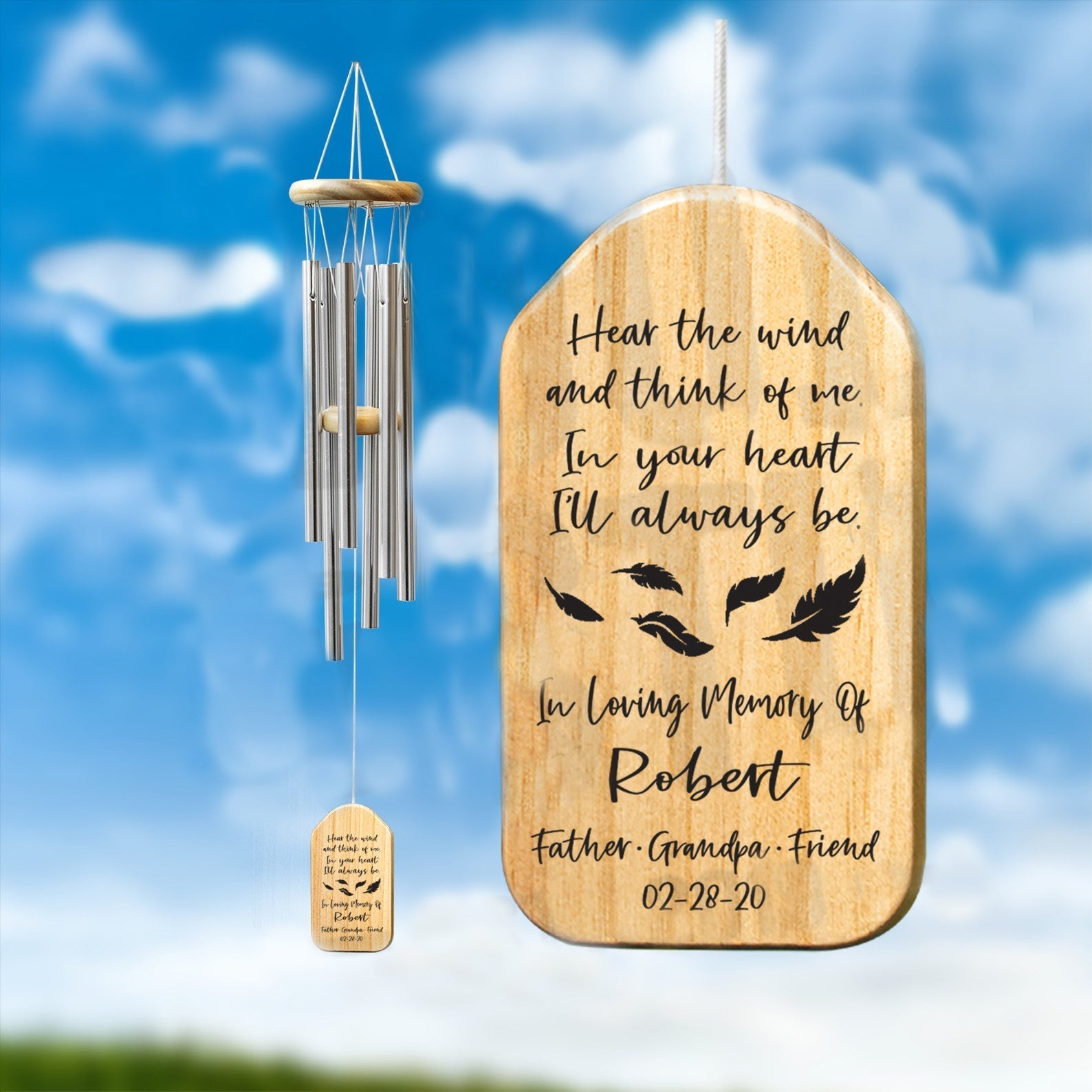 Personalized Wind Chimes, Memorial Tribute, In Loving Memory Of, Wind Chime In Memory Of, Remembrance Wind Chime il_1588xN.5800539414_p08vex_4e8742e5-7178-4716-84f3-f0e710d5e8b4.jpg