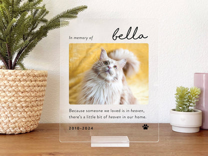 Pet Memorial Gift Personalized Acrylic Plaque, Pet Memorial Keepsake, Pet Bereavement Gift, Dog Cat Loss Sympathy Gift il_1588xN.5857848248_huh4.jpg