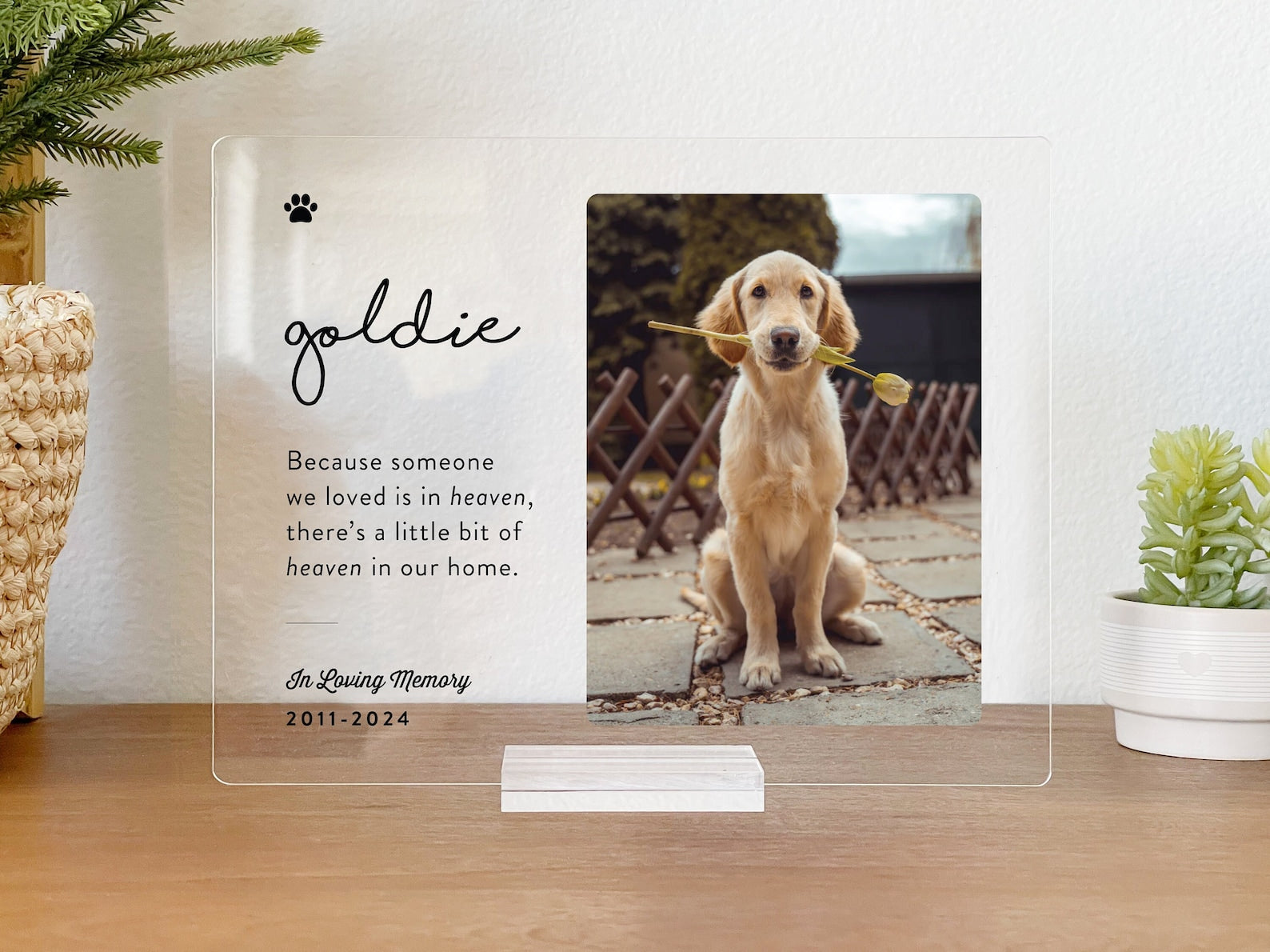 Pet Memorial Gift Personalized Acrylic Plaque, Pet Memorial Keepsake, Pet Bereavement Gift, Dog Cat Loss Sympathy Gift il_1588xN.5905954195_j14i.jpg