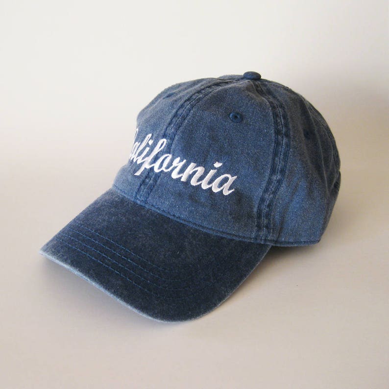 California Embroidered Baseball Cap Vintage Washed Adjustable Dad Hat, Casual Outdoor Travel Hat, Stylish Embroidery Cap Gift for Men and Women Who Love California