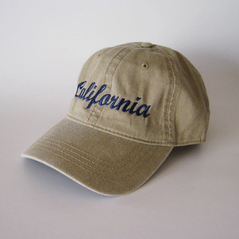 California Embroidered Baseball Cap Vintage Washed Adjustable Dad Hat, Casual Outdoor Travel Hat, Stylish Embroidery Cap Gift for Men and Women Who Love California