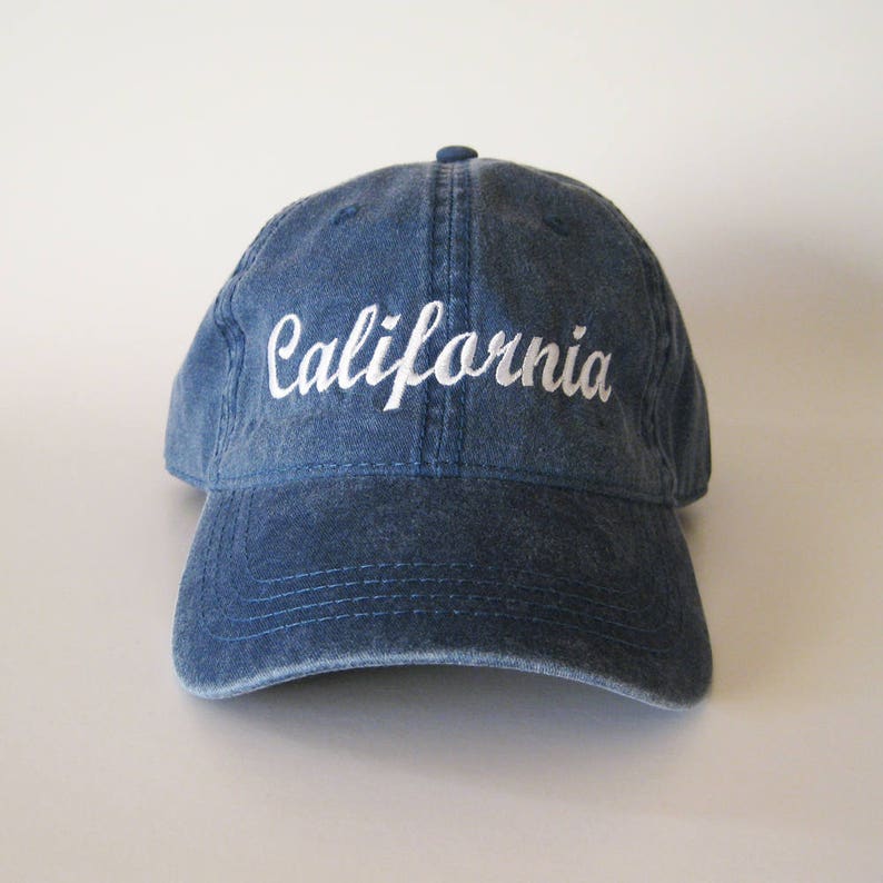 California Embroidered Baseball Cap Vintage Washed Adjustable Dad Hat, Casual Outdoor Travel Hat, Stylish Embroidery Cap Gift for Men and Women Who Love California