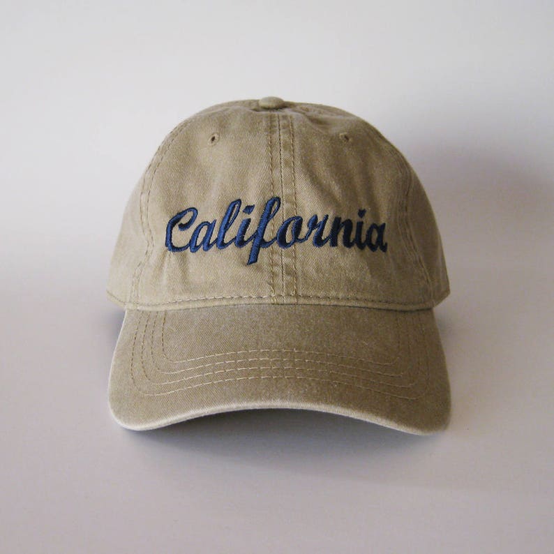 California Embroidered Baseball Cap Vintage Washed Adjustable Dad Hat, Casual Outdoor Travel Hat, Stylish Embroidery Cap Gift for Men and Women Who Love California