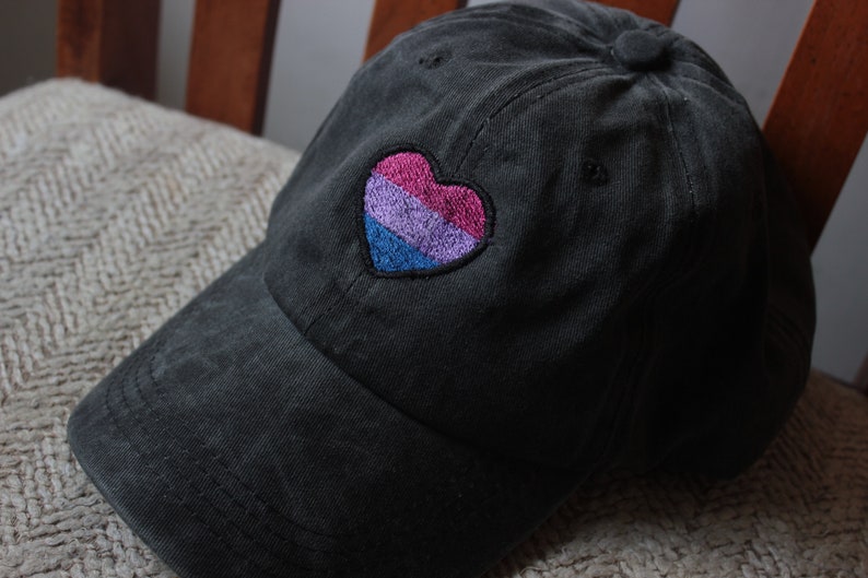 Bisexual (Bi) Pride Flag Heart (Embroidered Buckleback Dad Hat) il_794xN.1930134116_2ywn.jpg?v=1742187836