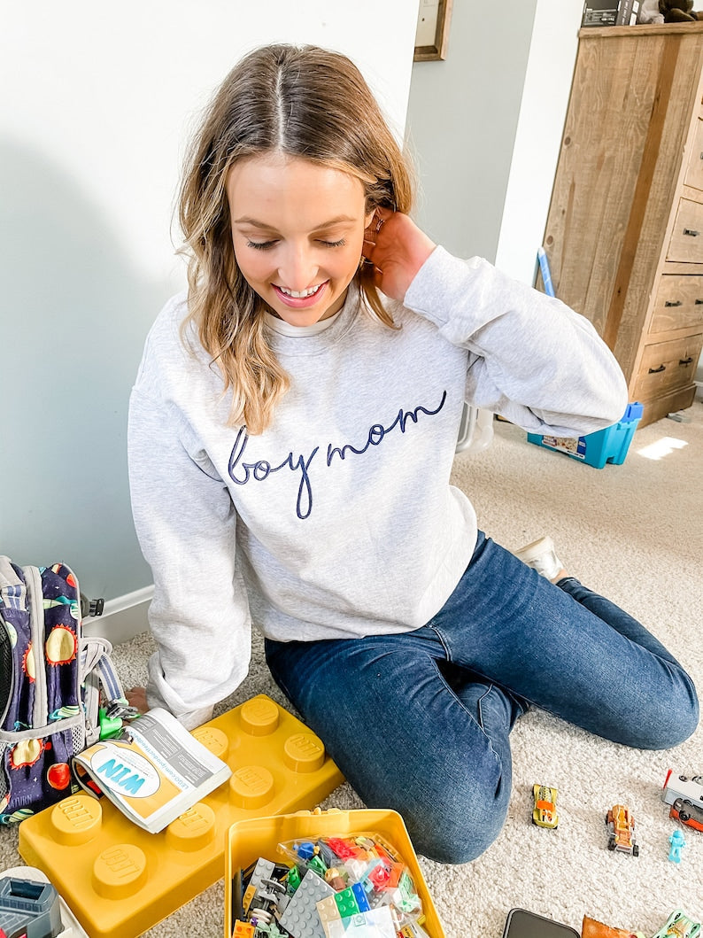 Boy Mom Personalized Crewneck Sweatshirt | Personalized Crew Neck Pullover | Embroidered Sweatshirt | Mother's Day Gift il_794xN.2850370908_f7u4.jpg
