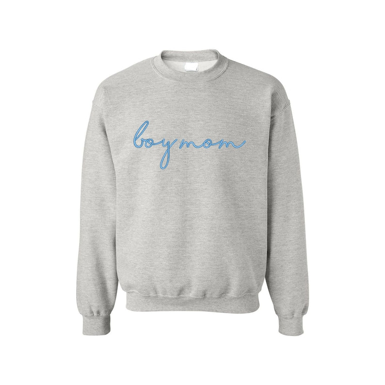 Boy Mom Personalized Crewneck Sweatshirt | Personalized Crew Neck Pullover | Embroidered Sweatshirt | Mother's Day Gift il_794xN.2850371448_af4r.jpg