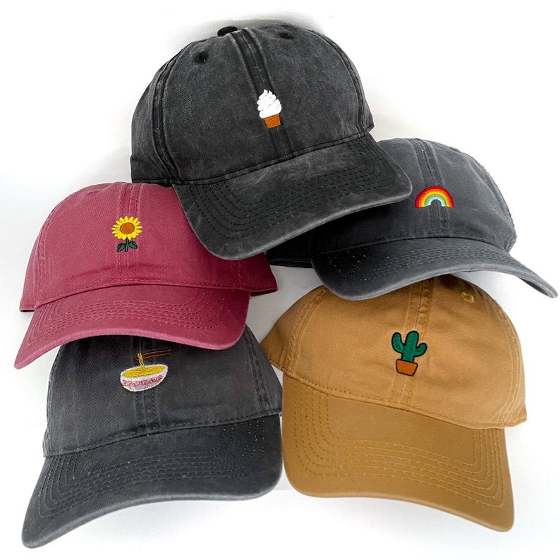 Baseball Hat with Embroidery - Embroidered & Cap Color of your choice! Dad Hat - Birthday Valentine's Day Gift