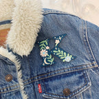 Botanical Letter Patches - Embroidered Applique Letters - Choose Your Letter or Initial! Flowers, Moon, & Stars Details!
