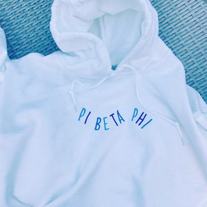 Big Breaker (Shades of Blue) Sorority Greek Letter Hoodie Sweatshirt / Gildan Hoodie Sweatshirt / Big Little Family Letter Hoodie Sweatshirt