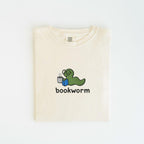 Bookworm Embroidered Tee, Cute Shirt for Readers, Book Lover Gift, Bookish Shirt, Aesthetic Bookworm T-Shirt-Hoodie-Sweatshirt, Reading Shirt