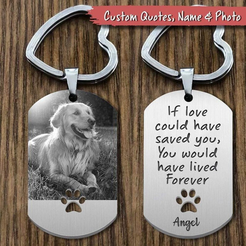 Sympathy Quotes Pet Metal Keychain, Pet Photo Engraved Keychain il_794xN.3628425063_mn9w_1.jpg
