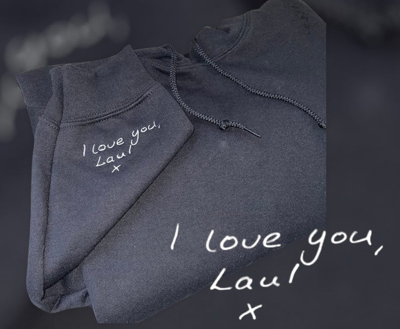 Custom Your Handwriting Embroidered Sweatshirt, Embroidered Couple Message Shirt, Couple Matching Sweatshirt, Personalized Gift For Him Her il_794xN.3666686538_75p8.jpg