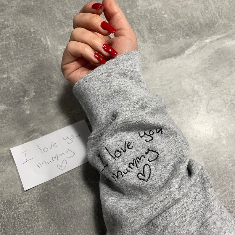 Custom Your Handwriting Embroidered Sweatshirt, Embroidered Couple Message Shirt, Couple Matching Sweatshirt, Personalized Gift For Him Her il_794xN.3667670160_9si9.jpg