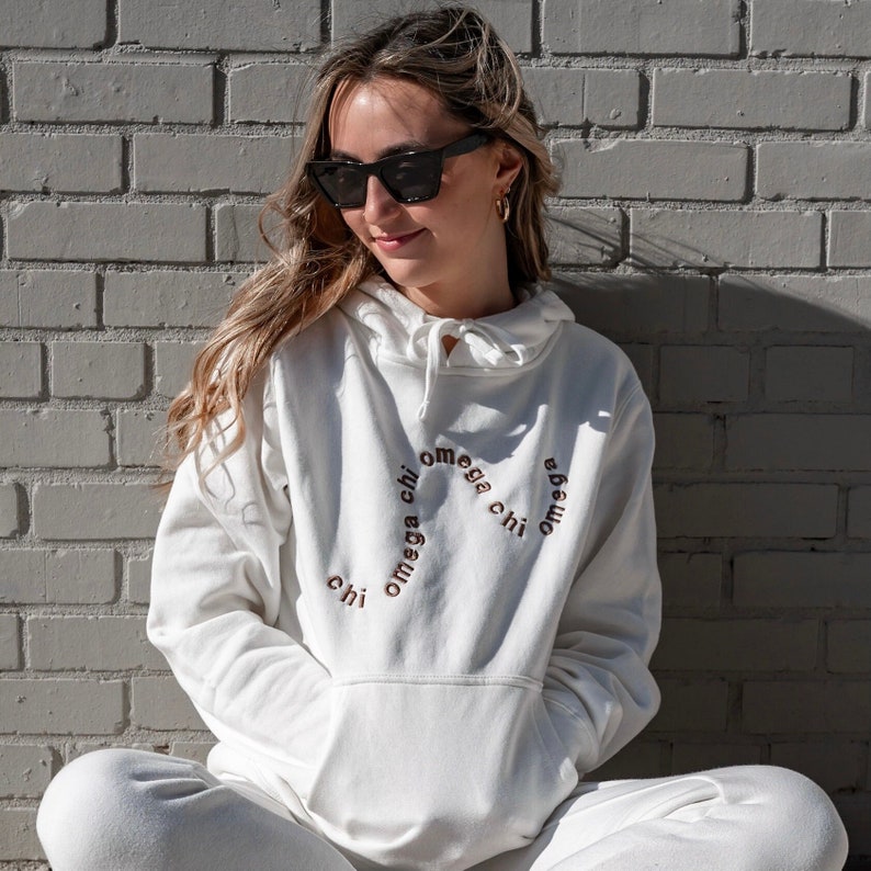 Swirly Sorority Chapter Greek Letter Sweatshirt / Independent Trading Co Hoodie Sweatshirt / Big Little Family Letter Sweatshirts