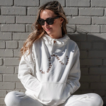 Swirly Sorority Chapter Greek Letter Sweatshirt / Independent Trading Co Hoodie Sweatshirt / Big Little Family Letter Sweatshirts