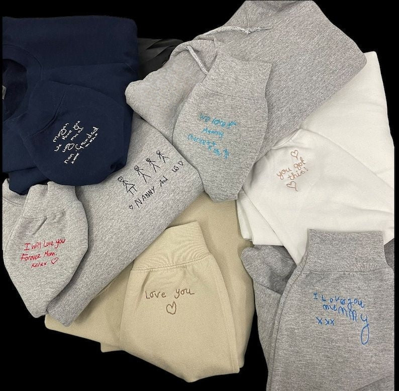 Custom Your Handwriting Embroidered Sweatshirt, Embroidered Couple Message Shirt, Couple Matching Sweatshirt, Personalized Gift For Him Her il_794xN.3753732578_n65s_1.jpg