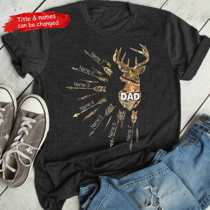 Personalized Hunting Dad Grandpa Shirt, Dad with Kids Names, Father Day Shirt, Customized Dad Hunting Tshirt, Deer Hunting Season Shirt il_794xN.3787610410_rbud.jpg