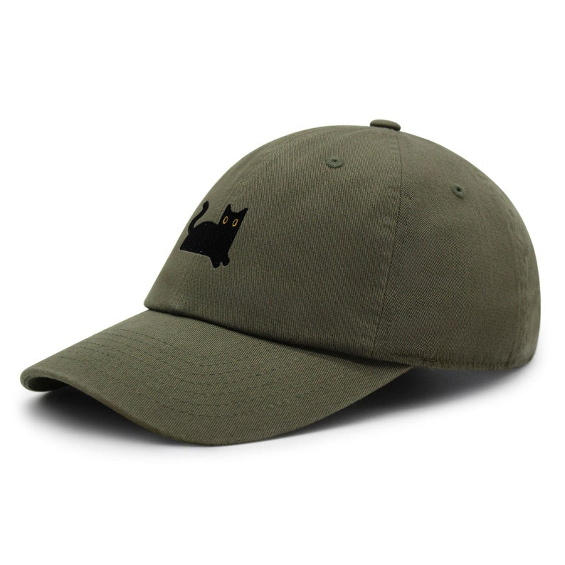 Black Cat Premium Dad Hat Personalized Embroidered Baseball Cap Cat Mom Cat Dad il_794xN.3823710271_cwlc.jpg?v=1740565061