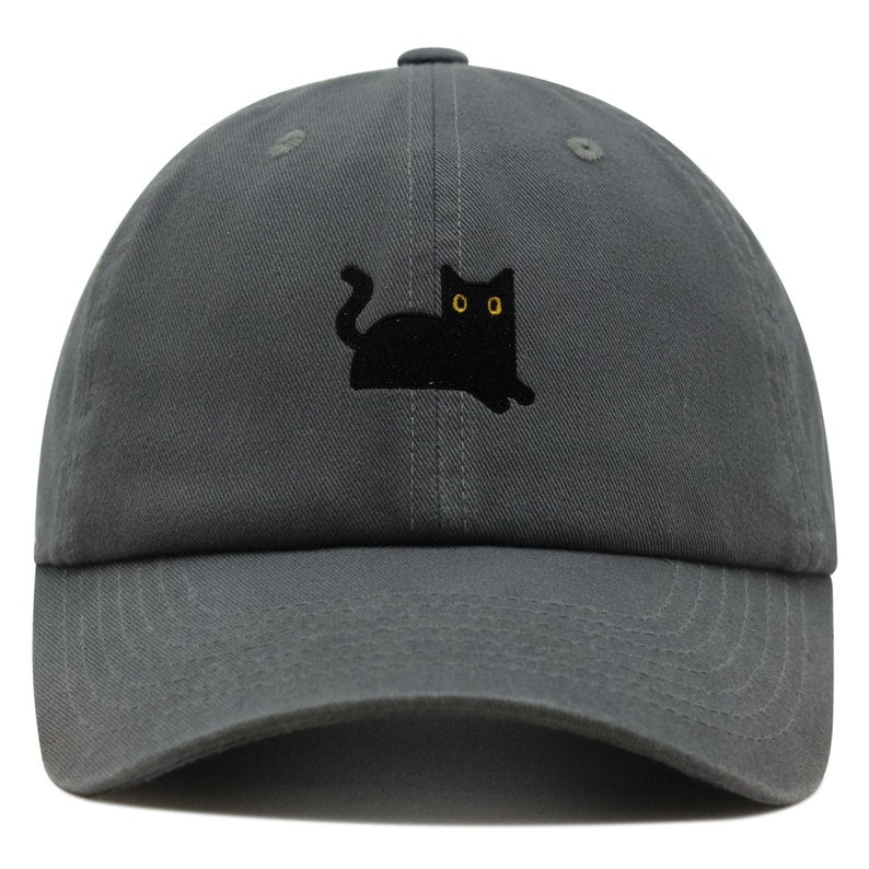 Black Cat Premium Dad Hat Personalized Embroidered Baseball Cap Cat Mom Cat Dad il_794xN.3823710447_trqd.jpg?v=1740565061