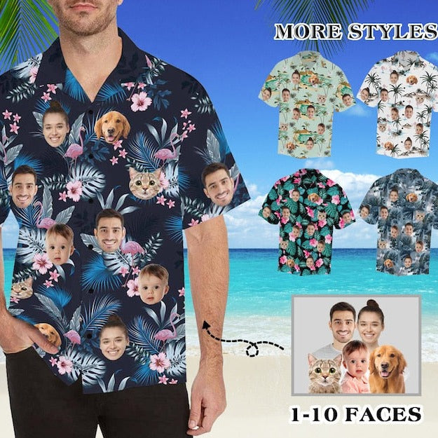Custom Face Hawaiian Shirt, Personalized Hawaii Shirt with Any Images, Button Downs Shirt for Men, Gift for father il_794xN.3882346348_niib.jpg