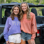 Groovy Wavy Greek Embroidered Sorority Crewneck Sweatshirt / Crew Neck Sweatshirt / Big Little Sweatshirts