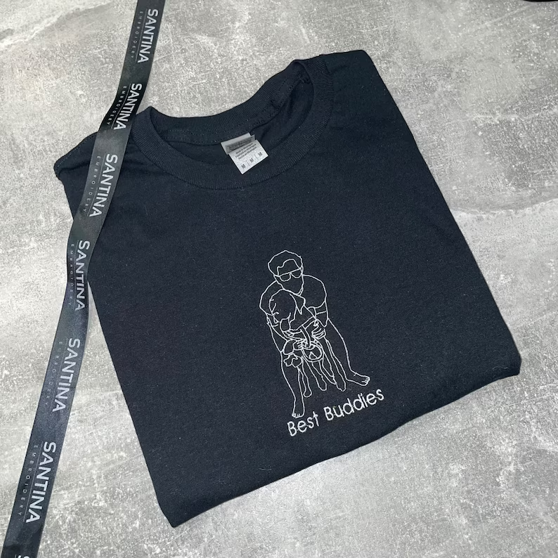 Custom Embroidered Portrait Hoodie Sweater Tshirt, Line Art Graphic Print Out Gift, Anniversary Engagement Special Gift, Memory, Love Family il_794xN.3967804835_q8re_11zon.png?v=1743397443