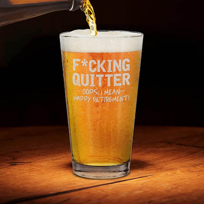 Quitter Oops, I Mean Happy Retirement! Engraved Beer Pint Glass Personalized Beer Glass Retirement Gift il_794xN.4101035886_nbxy.jpg