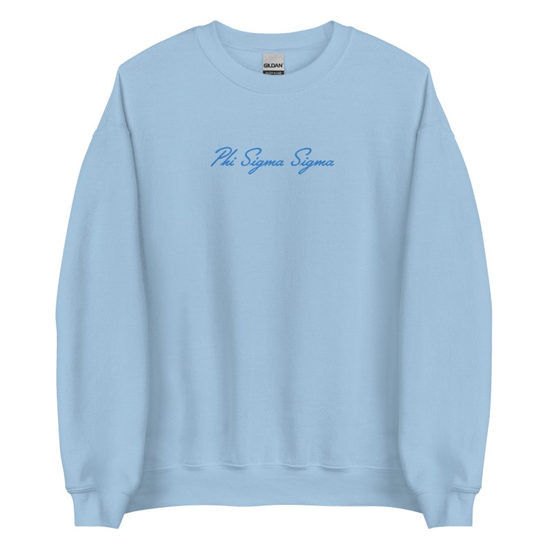 Phi Sigma Sigma Embroidered Sorority Script Sweatshirt, Cute Phi Sig Gift, Big Little Gift, Soft Sorority Crewneck Sweatshirt