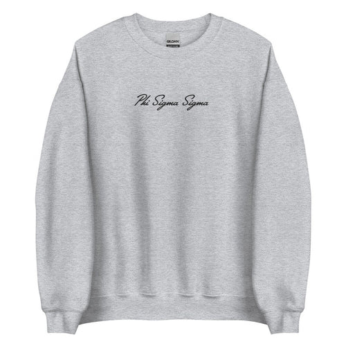 Phi Sigma Sigma Embroidered Sorority Script Sweatshirt, Cute Phi Sig Gift, Big Little Gift, Soft Sorority Crewneck Sweatshirt