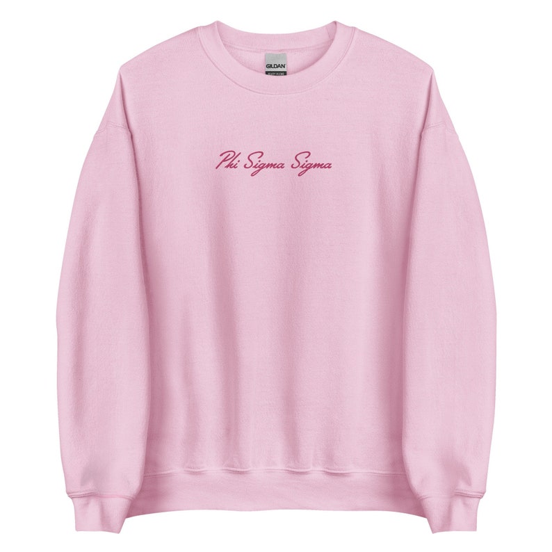 Phi Sigma Sigma Embroidered Sorority Script Sweatshirt, Cute Phi Sig Gift, Big Little Gift, Soft Sorority Crewneck Sweatshirt