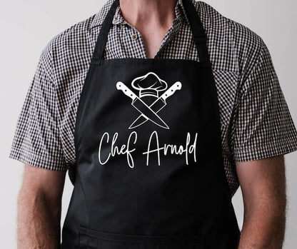 Personalized Chef Apron Custom Cooking Baking Apron Gifts For Him For Dad For Husband Mens Womans Apron Gift Idea il_794xN.4347804908_m46e_1.jpg