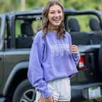 Groovy Wavy Greek Embroidered Sorority Crewneck Sweatshirt / Crew Neck Sweatshirt / Big Little Sweatshirts