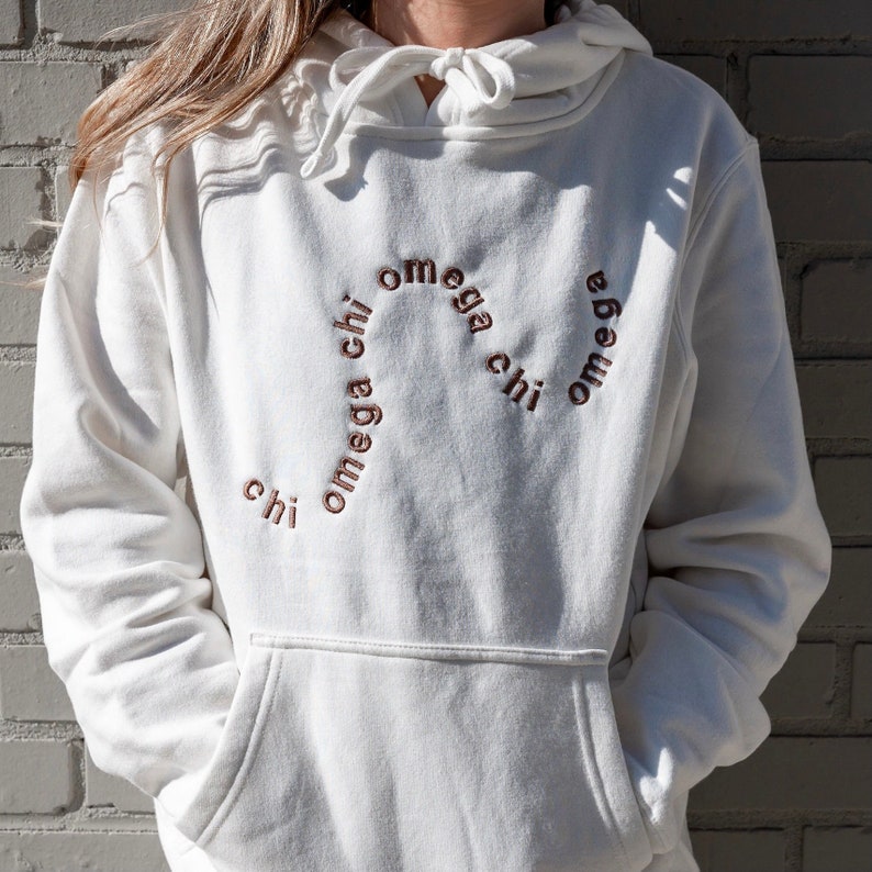 Swirly Sorority Chapter Greek Letter Sweatshirt / Independent Trading Co Hoodie Sweatshirt / Big Little Family Letter Sweatshirts