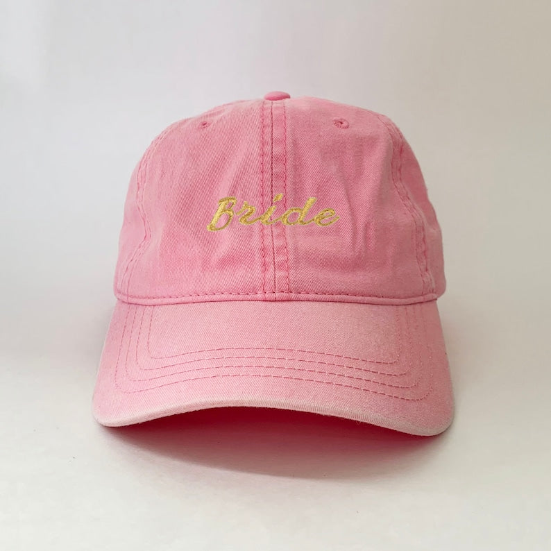 Bride and Groom Embroidered Hat Set Matching Wedding Caps for Couples, Engagement Gift, Newlywed Baseball Dad Hats for Bride & Groom