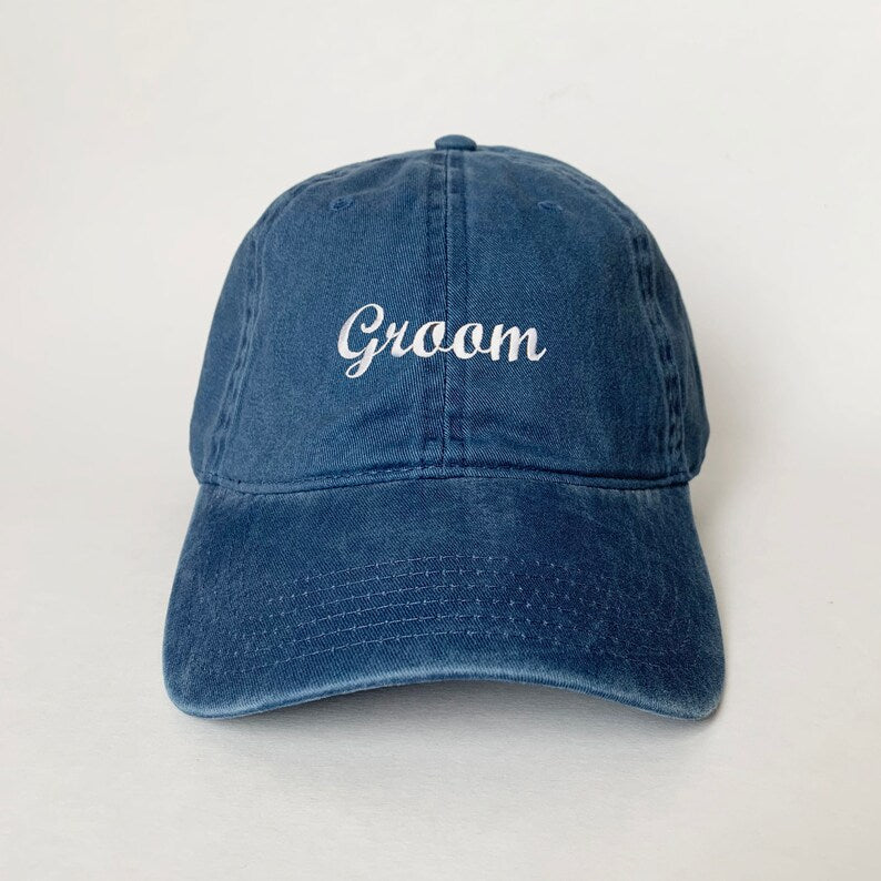Bride and Groom Embroidered Hat Set Matching Wedding Caps for Couples, Engagement Gift, Newlywed Baseball Dad Hats for Bride & Groom