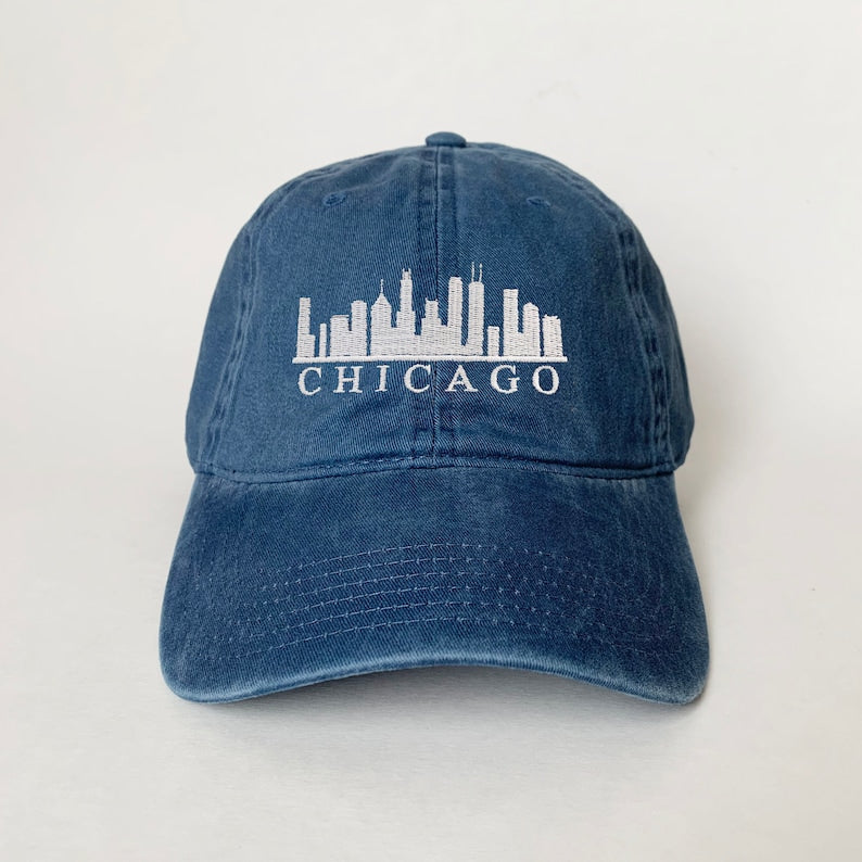 City Skyline Embroidered Cap hat baseball hat Chicago cap LA embroidered ball cap NY Houston Miami Dallas Boston Denver Atlanta Seattle
