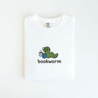 Bookworm Embroidered Tee, Cute Shirt for Readers, Book Lover Gift, Bookish Shirt, Aesthetic Bookworm T-Shirt-Hoodie-Sweatshirt, Reading Shirt