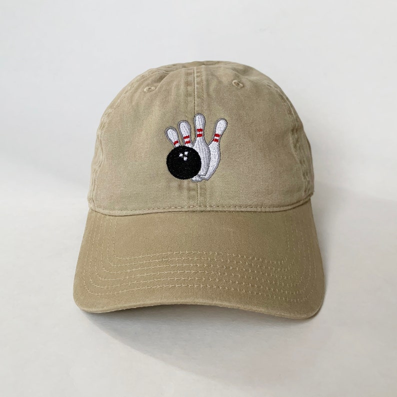 Bowling Embroidered Dad Hat Vintage Baseball Cap, Fun Sports Hat for Bowlers, Bowling Team Gift, Unisex Casual Embroidery Cap