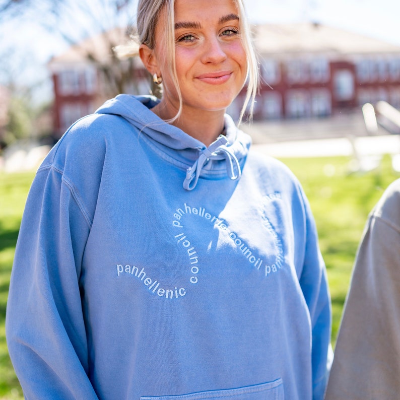 Swirly Sorority Chapter Greek Letter Sweatshirt / Independent Trading Co Hoodie Sweatshirt / Big Little Family Letter Sweatshirts